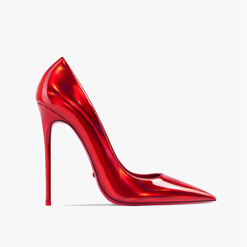 Women'S Shoes Red Bottoms - Hltino-女性のための赤の底の靴,女性のための明るいハイヒールの靴,非常にセクシーなシングルシューズ,本革,パーティー,春,秋