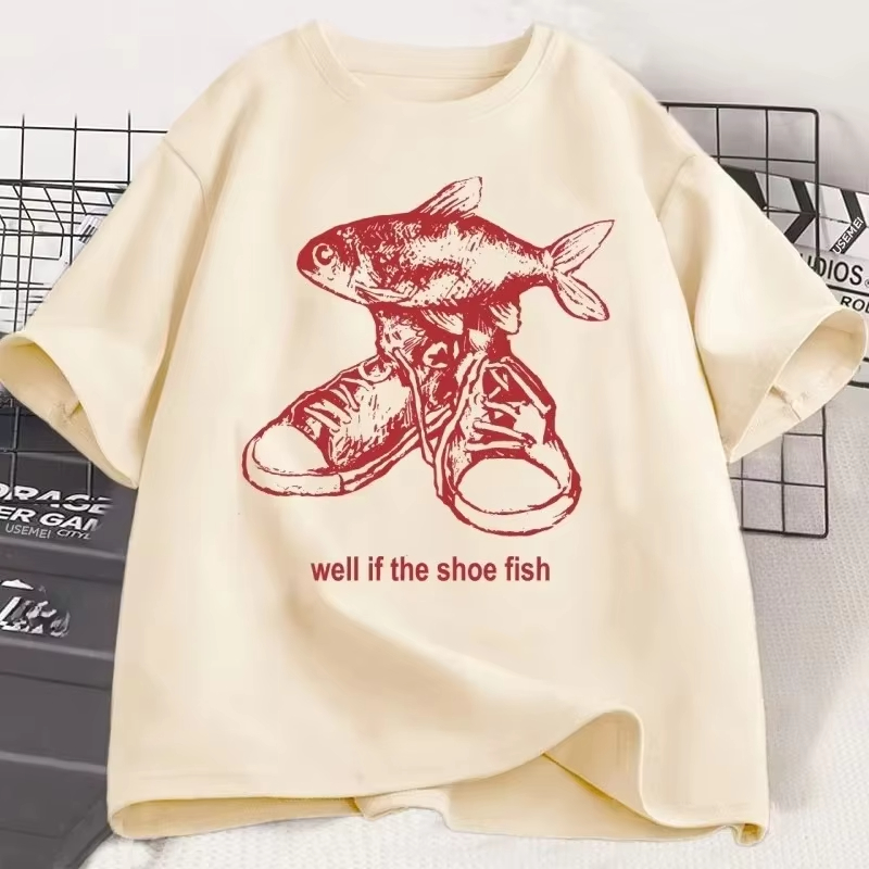 Women'S Shoes In The 90S - シューフィッシュ カースド Tシャツ Y2K ティーシャツ 面白い