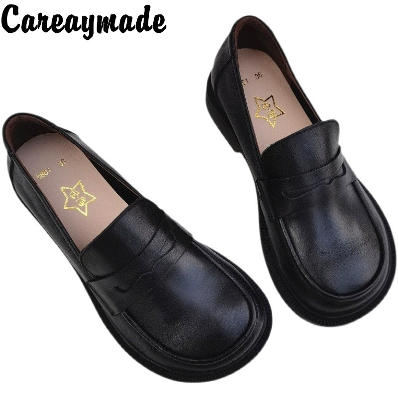 Women'S Shoes To Men'S - Cauaymade-カジュアルなオックスフォードの靴,男性用の牛革レザーの靴,春と秋の大型靴