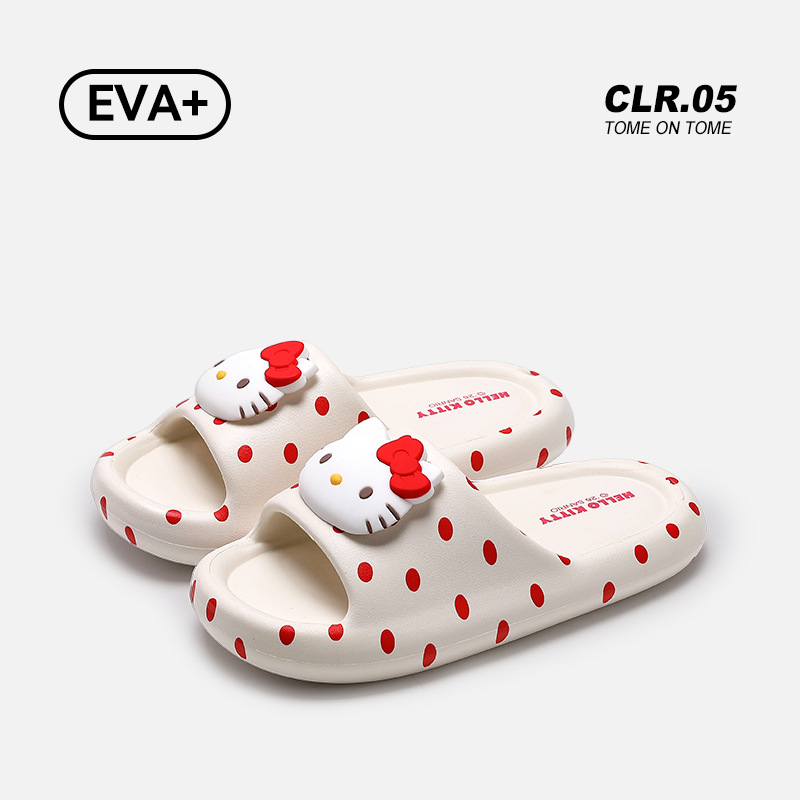 Women'S Shoes Non Slip - アニメハローキティ女性クールスリッパ夏サンリオ屋内ホームシューズ浴室 Eva ノンスリップファッションガールスイートビーチスリッパ