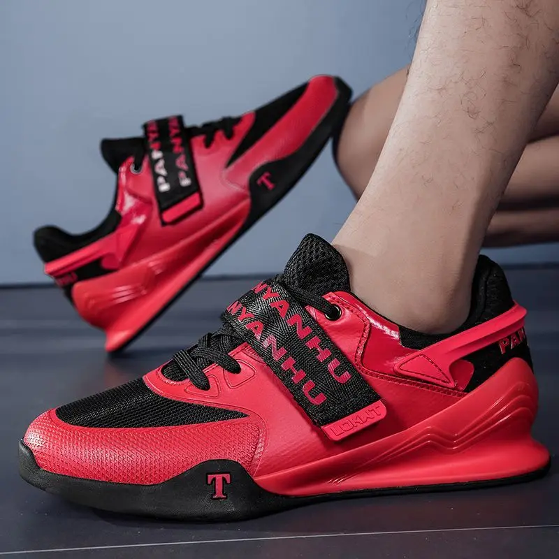 Women'S Shoes Weightlifting - プロの男性用ウェイトリフティングシューズ、バランスの取れたハードドローンスクワットシューズ、通気性のある筋力トレーニングシューズ、滑り止めフィットネススニーカー