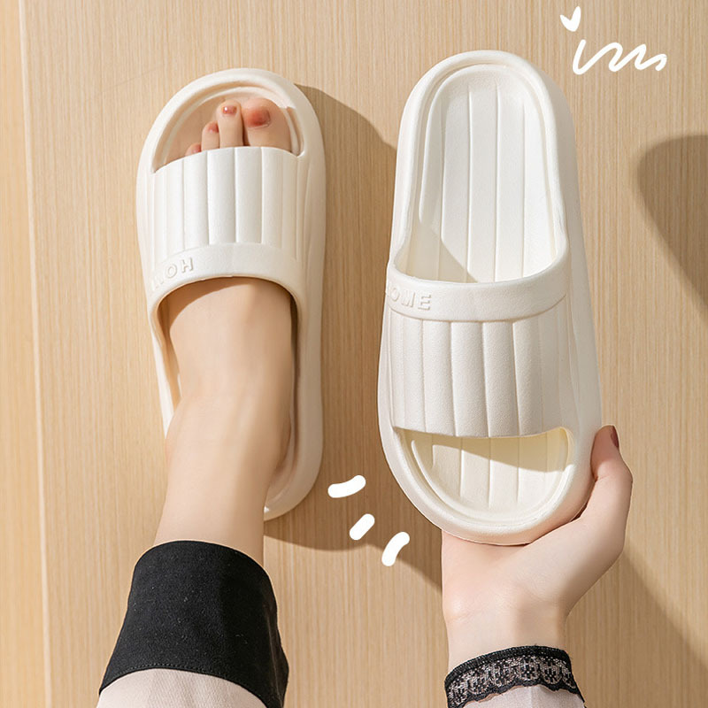 夏素敵な無地ホームスリッパ女性男性用ノンスリップEVAバスル - Women'S Shoes To Men'S のレビューと価格