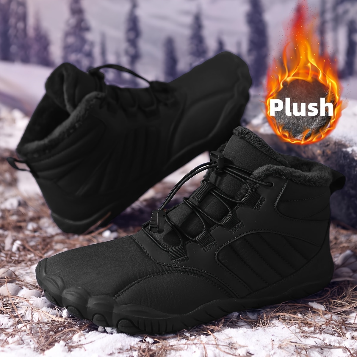 ユニセックス冬用フリース裏地付きベアフットスノーブーツ、5本 - Women'S Shoes Extra Wide のレビューと価格