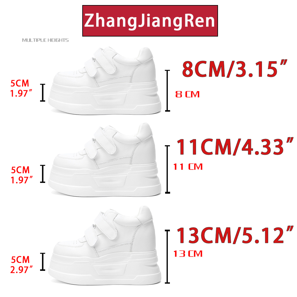 ZJR 8-13 センチメートル女性のインナーリフトシューズ - Platform Sneakers Chunky のレビューと価格