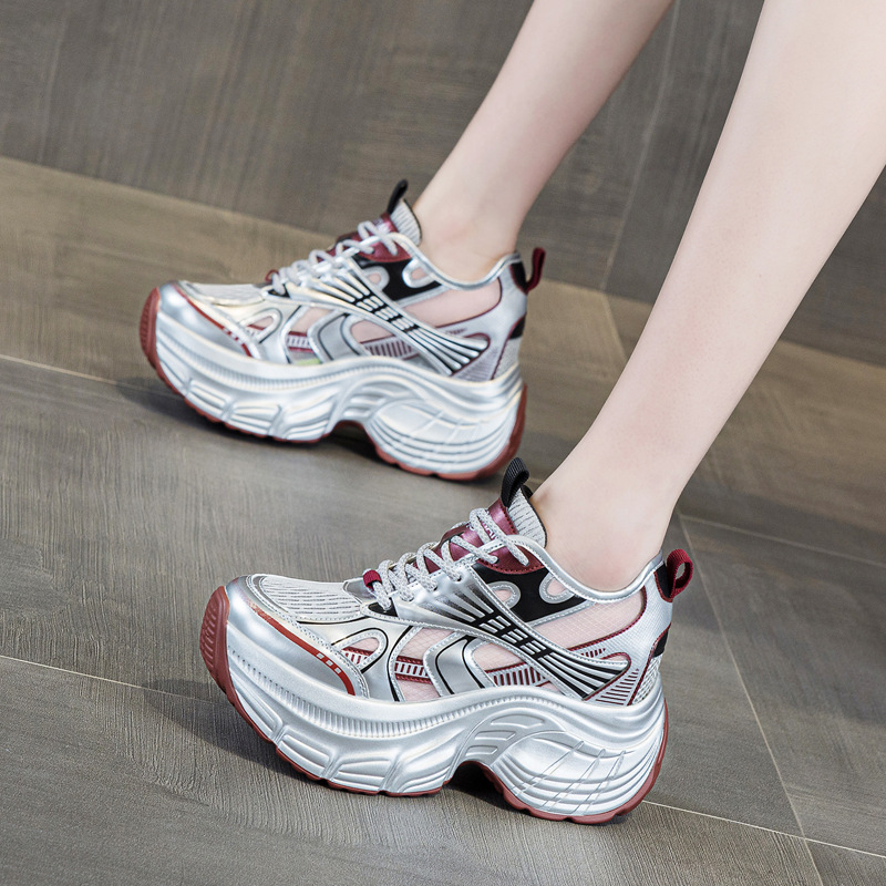 8cm隠し身長アッププラットフォームスニーカー レディース  - Platform Sneakers Chunky のレビューと価格