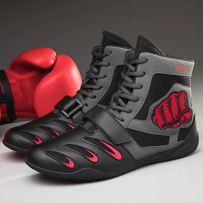 男性用・女性用プロレスリングシューズ、ハイカットボクシングト - Women'S Shoes Weightlifting のレビューと価格