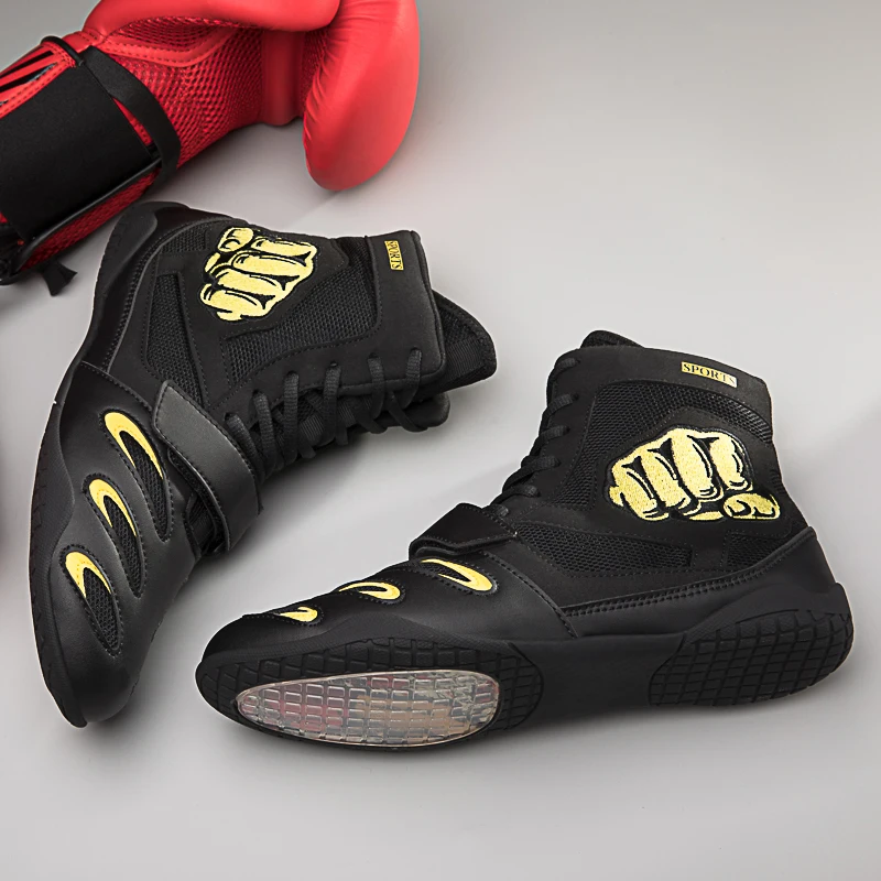 男性用・女性用プロレスリングシューズ、ハイカットボクシングト - Women'S Shoes Weightlifting のレビューと価格