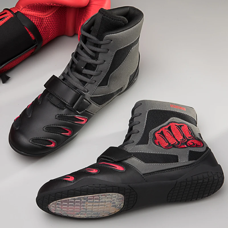 男性用・女性用プロレスリングシューズ、ハイカットボクシングト - Women'S Shoes Weightlifting のレビューと価格