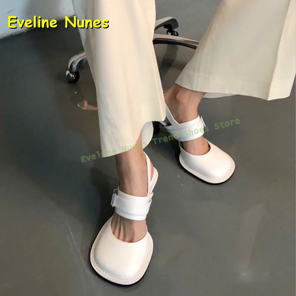 女性用 ブラック スクエアトゥ バックル スリングバック ミ - Mule Slip On のレビューと価格