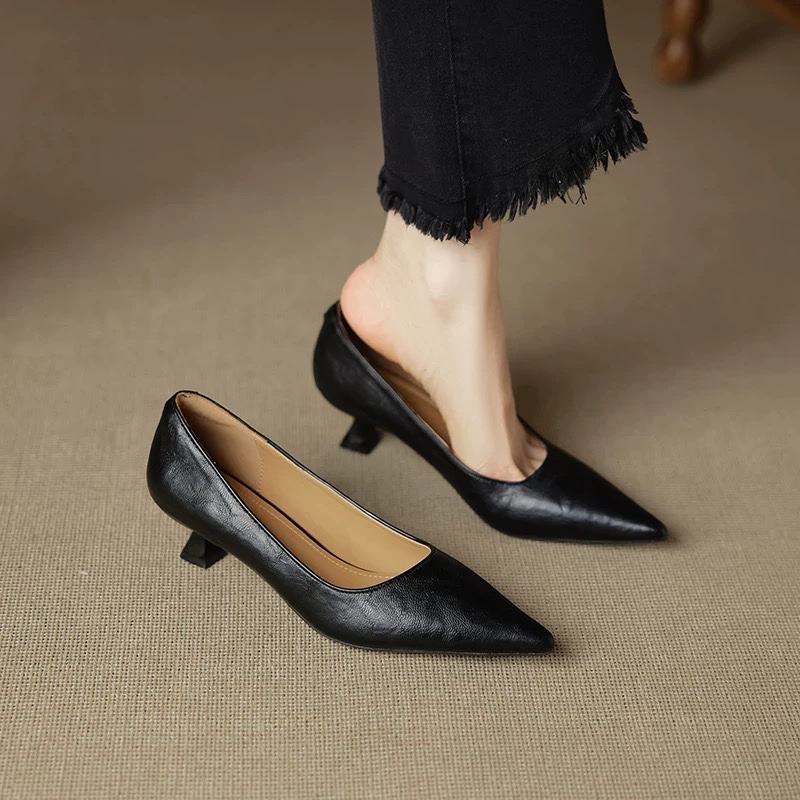 シンプルなスティレットシングルシューズ秋のファッションスエー - Women'S Shoes Non Slip のレビューと価格
