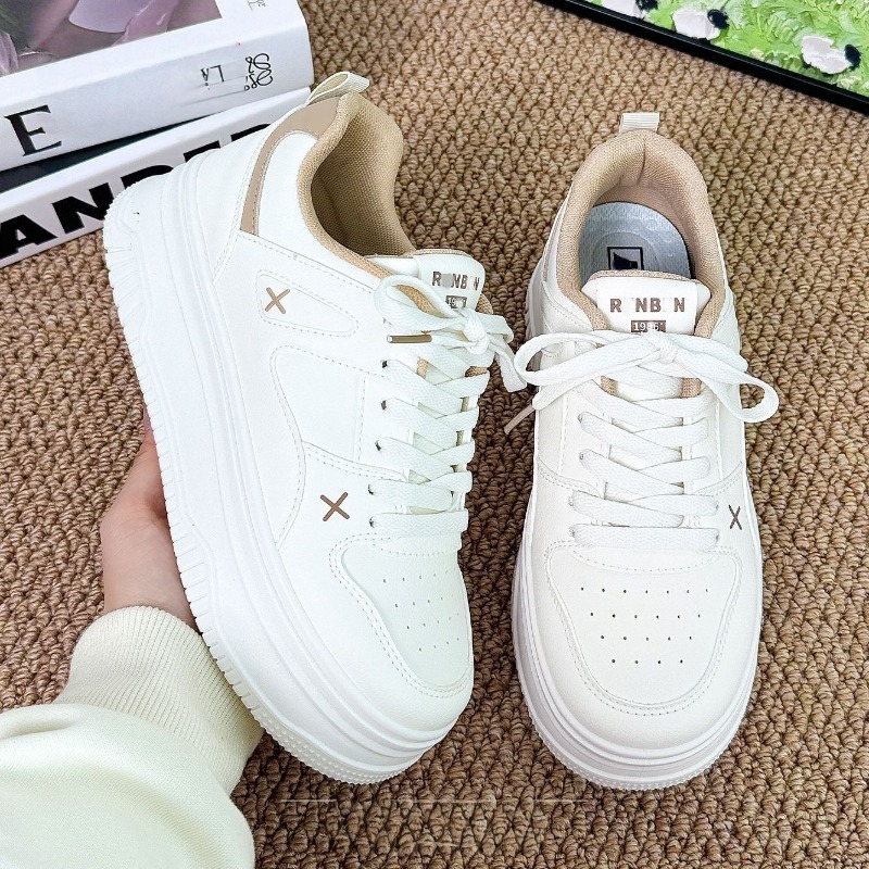 通気性のある白い靴 学生 新学期シーズン 簡単コーディネート - Women'S Shoes Back To School のレビューと価格