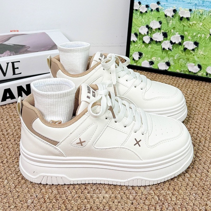 通気性のある白い靴 学生 新学期シーズン 簡単コーディネート - Women'S Shoes Back To School のレビューと価格