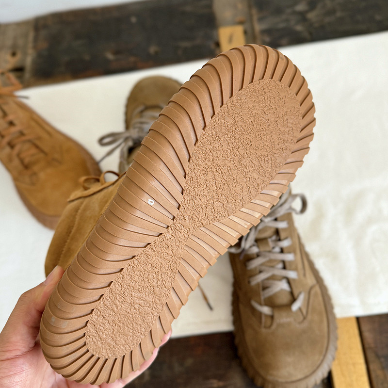 Careaymade-女性用のワイドヘッド本革ブーツ,厚いソ - Women'S Shoes Extra Wide のレビューと価格