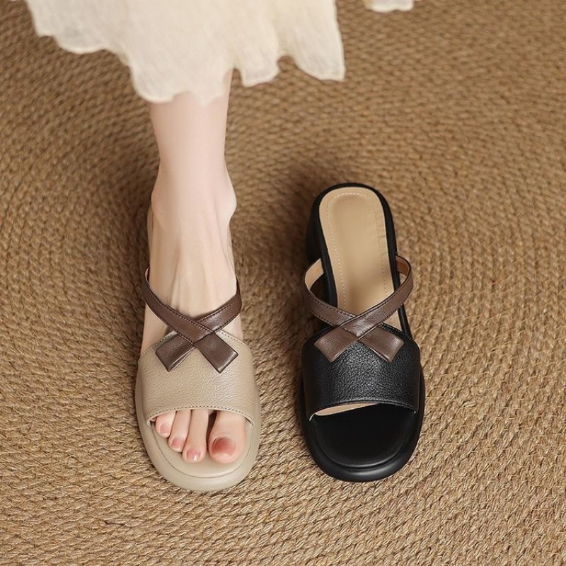 女性用ミュールチャンキーヒールサンダル、ミニマリストオープン - Women Shoes Mules のレビューと価格