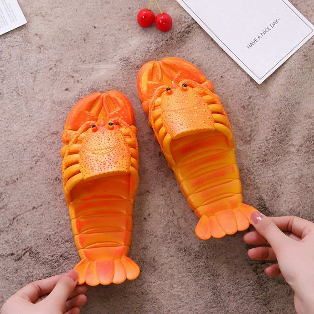 ユニークな漫画風ロブスタースリッパ、柔らかいPVC素材、滑り - Mule Slip On のレビューと価格