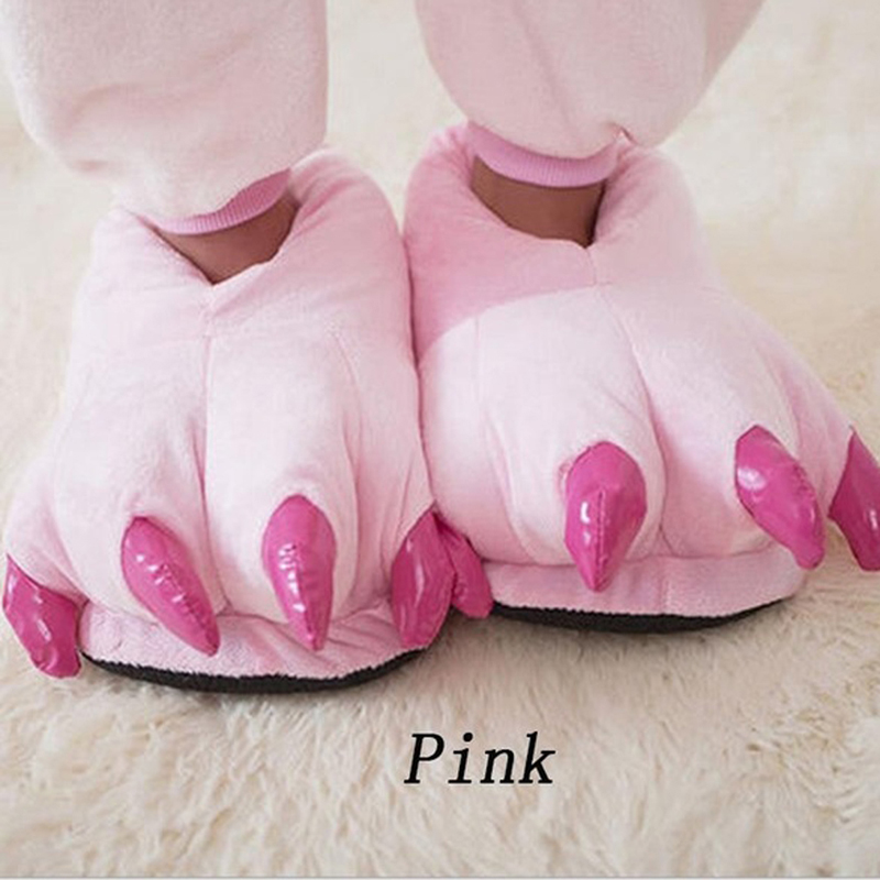 冬用暖かいソフト室内スリッパ、男女兼用、面白い動物の足型、ク - Women'S Shoes To Men'S のレビューと価格