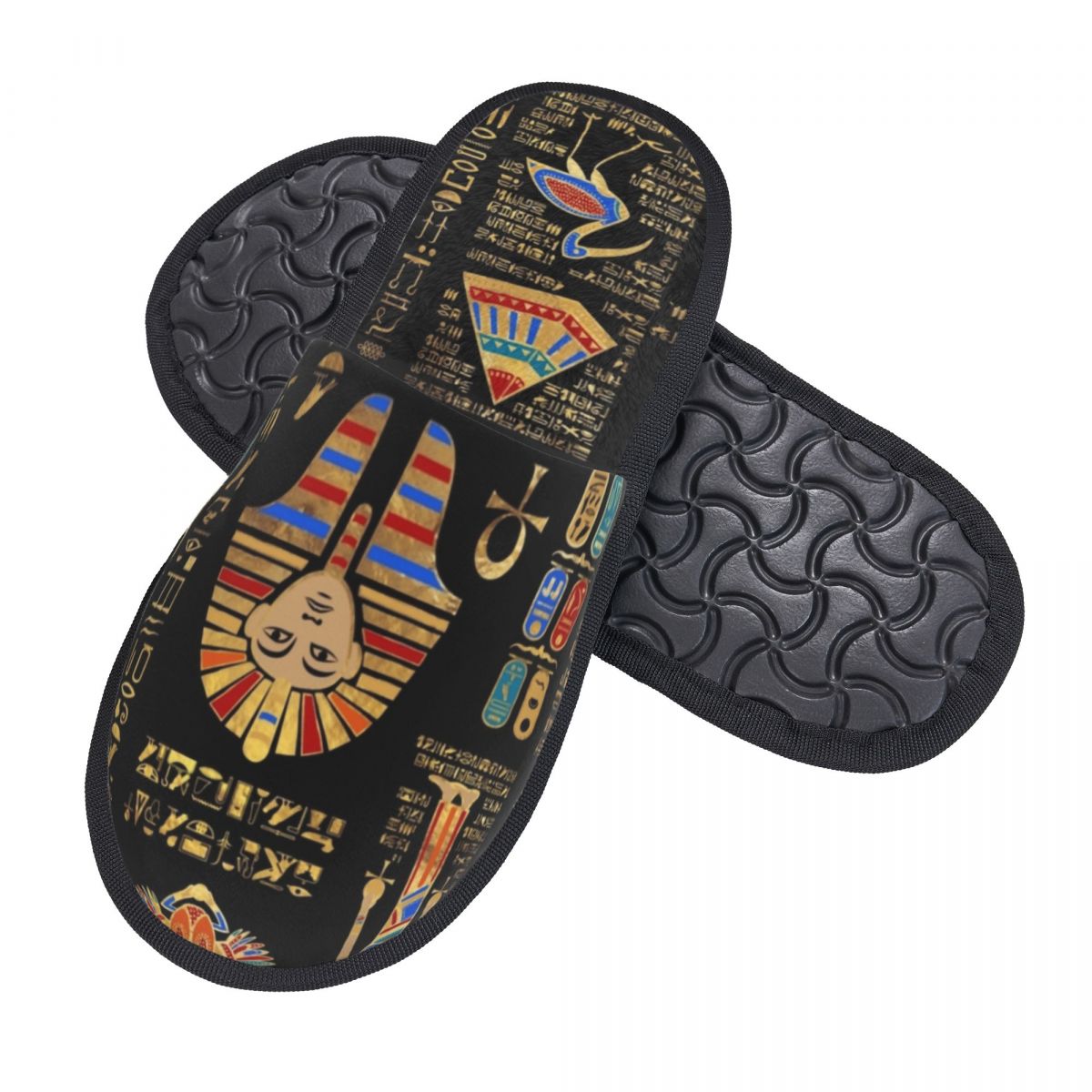 カスタムエジプト象形文字と神々の家のスリッパ女性快適なメモリ - Women Shoes Egypt のレビューと価格