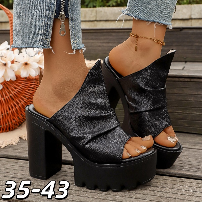 夏の新作レディースパーティーヒット商品、厚底防水、超ハイチャ - Women Shoes Mules のレビューと価格
