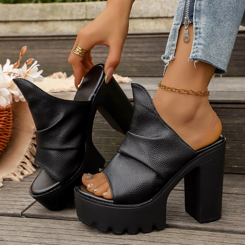 夏の新作レディースパーティーヒット商品、厚底防水、超ハイチャ - Women Shoes Mules のレビューと価格