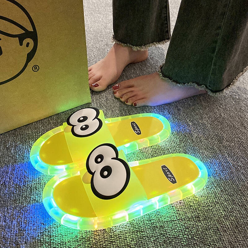 面白い大きな目が光るスライドスリッパ、夏のファッショナブルな - Mule Slip On のレビューと価格