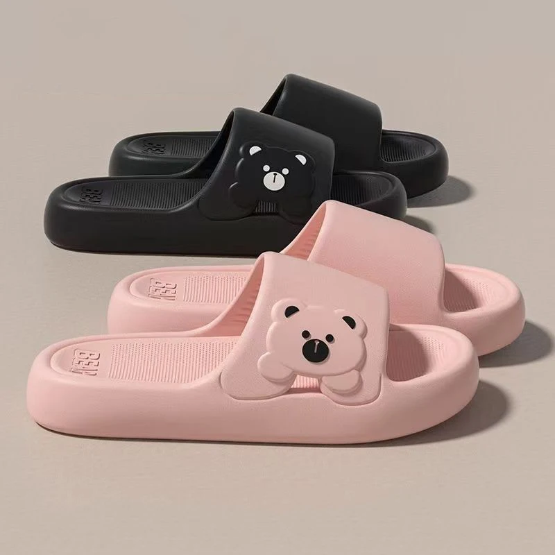スリッパ浴室漫画クマ屋内スリッパ女性のための軽量ソフト EV - Mule Slip On のレビューと価格