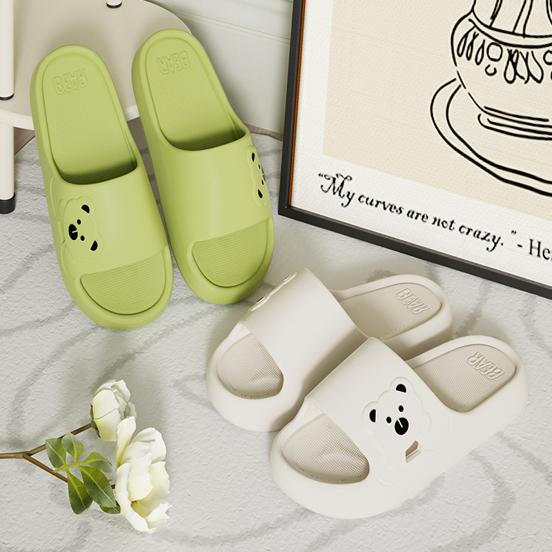 スリッパ浴室漫画クマ屋内スリッパ女性のための軽量ソフト EV - Mule Slip On のレビューと価格