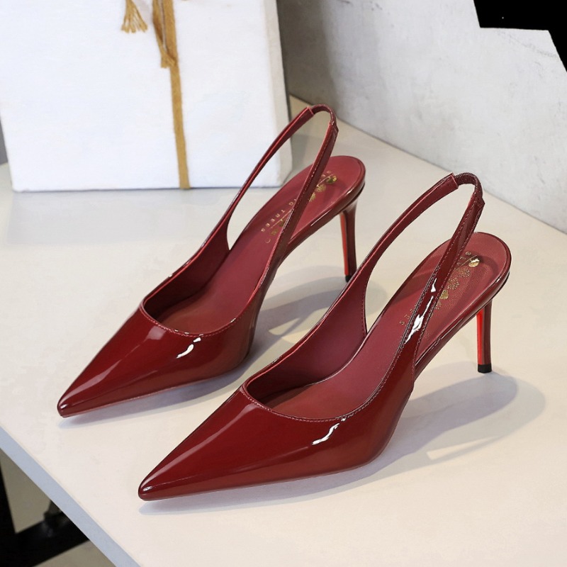 新しいヨーロッパとアメリカの尖ったハイヒール、パテントレザー - Women'S Shoes Red Bottoms のレビューと価格