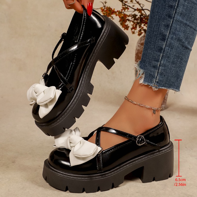 レディース秋物ブランド和風ボウメリージェーンシューズ レディ - Women Shoes Japanese Brand のレビューと価格