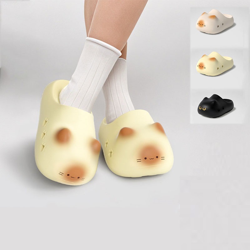 女性用新作クリエイティブブラックキャットスリッパ、夏用ソフト - Women Shoes Mules のレビューと価格