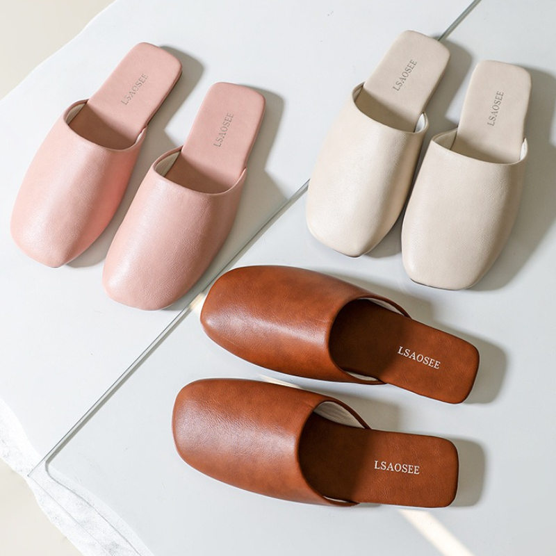 簡潔なコンフォートホームスリッパ女性 Pu レザー滑り止めフ - Women Shoes Japanese Brand のレビューと価格