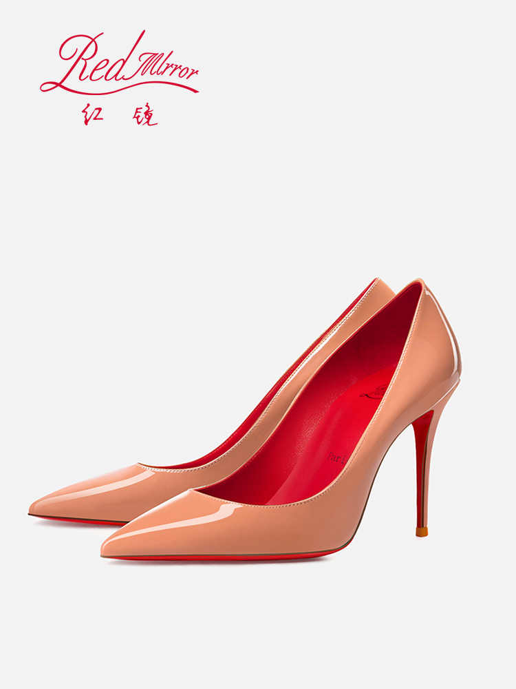 裸の色ハイヒール赤光沢のあるボトムスエレガントな女性のヒール - Women'S Shoes Red Bottoms のレビューと価格