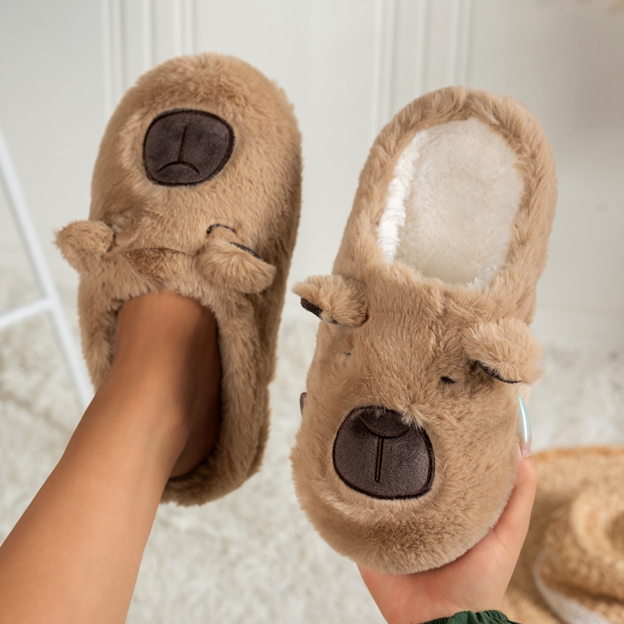女性用漫画スリッパ 可愛いカピバラ柄 室内用ソフトソール 通 - Women'S Shoes Non Slip のレビューと価格